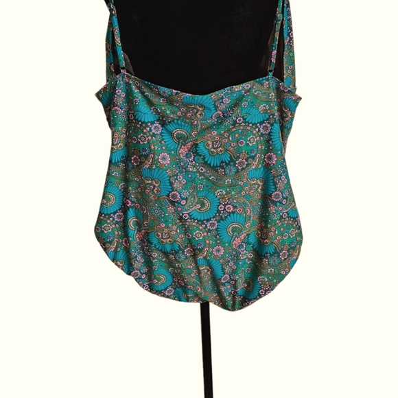 J.CREW  Women's Eco Plunge V-neck One-piece  Paisley  Plus size 24 - Picture 4 of 8